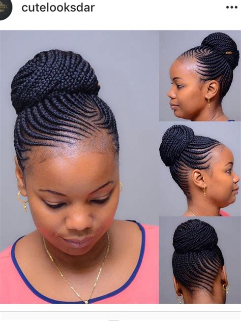 When done right, this hairstyle combines attitude with a sleek finish. . Cornrow hairstyle updo